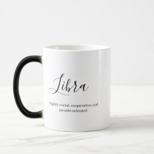 "Personalised Libra Zodiac sign Name and traits" Magic Mug