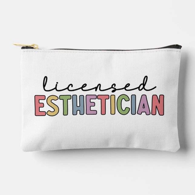 Personalised Licensed Aesthetician Cosmetologist Accessory Pouch (Front)