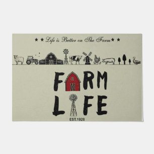 Personalised Life Is Better On The Farm Doormat