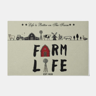 Personalised Life Is Better On The Farm Doormat