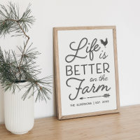 Personalised Life Is Better On The Farm Print