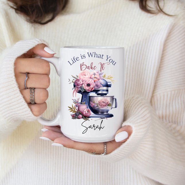 Personalised Life is What You Bake It Mug (Personalized Life is What You Bake It coffee mug. )