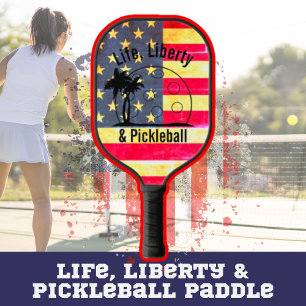 Personalised Life Liberty & Pickleball Paddle
