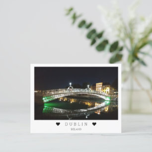 Personalised, Liffey river in Dublin, Ireland Postcard
