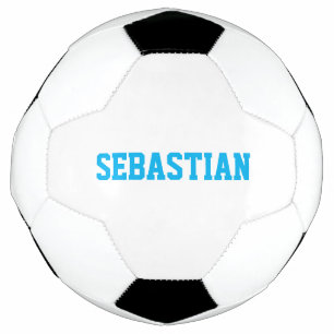Personalised light blue custom name sports team football
