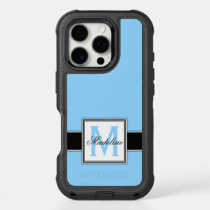 Personalised Light Blue OtterBox iPhone 16 Pro Cas