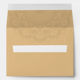 Personalised Light Brown Mandala Envelope
