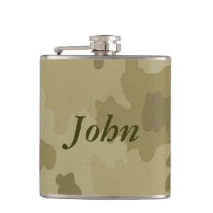 Personalised Light Camouflage Flask