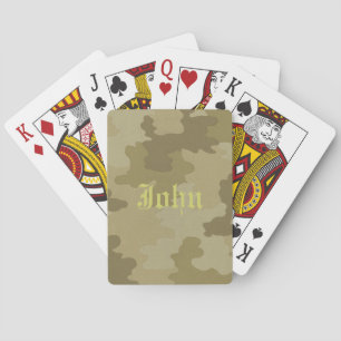 Personalised Light Camouflage Playing Cards
