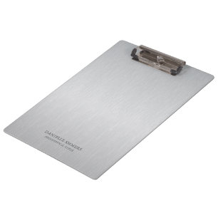 Personalised light grey background clipboard