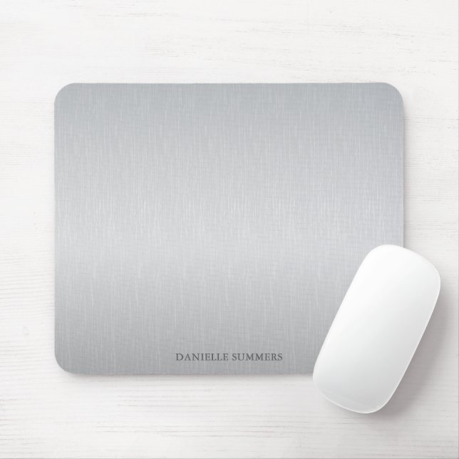 Personalised light grey background  mouse mat (With Mouse)