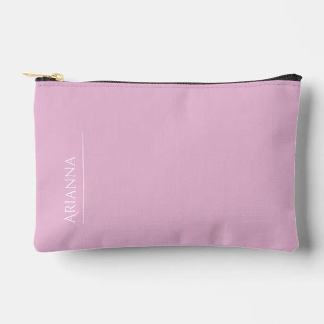 Personalised light pink accessory pouch (Front)
