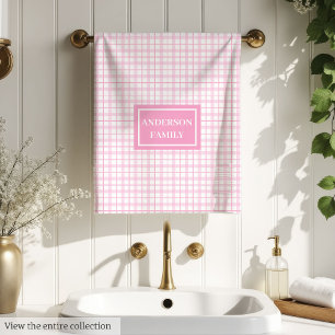 Personalised Light Pink Towels Modern Aesthetic Se