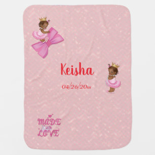 Personalised Light Rose Baby Blanket with Images