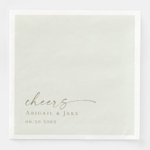 Personalised Light Sage Wedding Dinner Napkins
