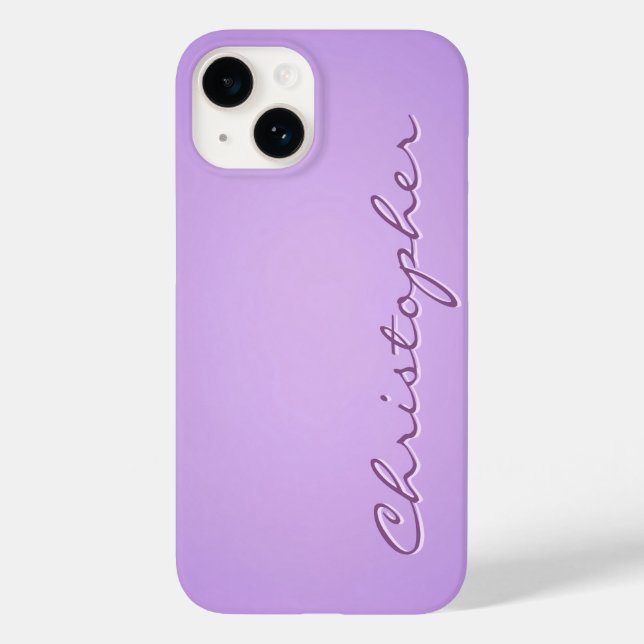 Personalised light violet Radial Texture 15 Case-Mate iPhone Case (Back)