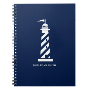 Personalised Lighthouse Spiral Notebook