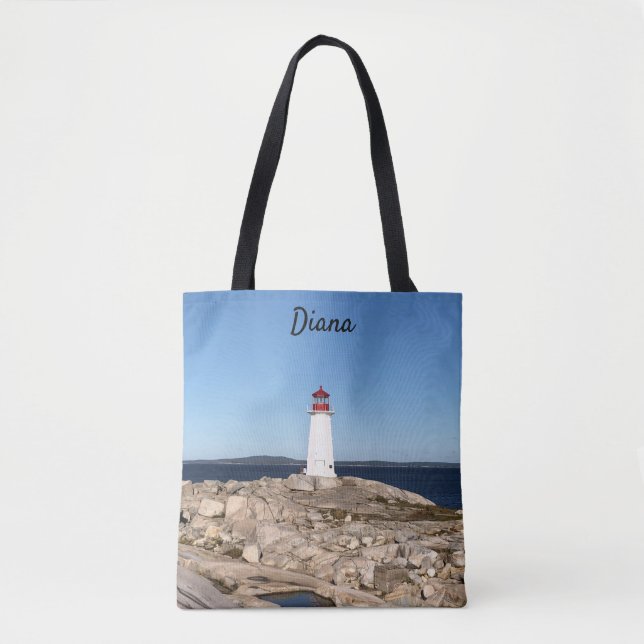 Personalised Lighthouse Tote Bag (Front)
