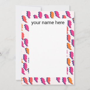 Personalised Lightning Bolt Notecards
