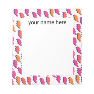 Personalised Lightning Bolt Notepad