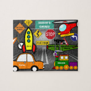 Personalised Lil Child's Dream Garage Jigsaw Puzzle