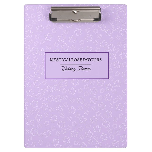 Personalised Lilac Blossom Clipboard (Front)