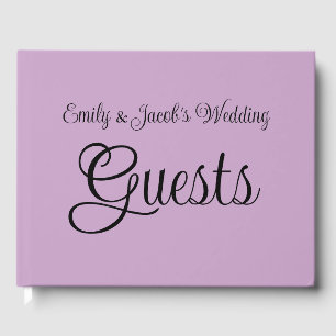Personalised Lilac Guest Book