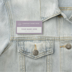 Personalised Lilac Lavender Large Rectangle Name Tag