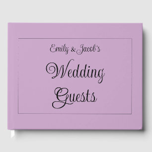 Personalised Lilac Wedding Guest Book