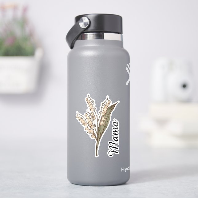 Personalised Lily of the Valley Custom Name Floral (HydroFlask)
