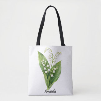 Personalised Lily of the Valley Tote Bag | May Bir
