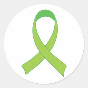 Personalised Lime Green Awareness Gift Classic Round Sticker