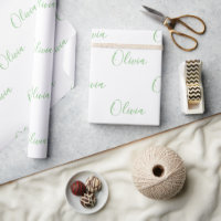 Personalised Lime Green Elegant Name