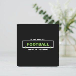 Personalised Lime Green Football Player Birthday   Card