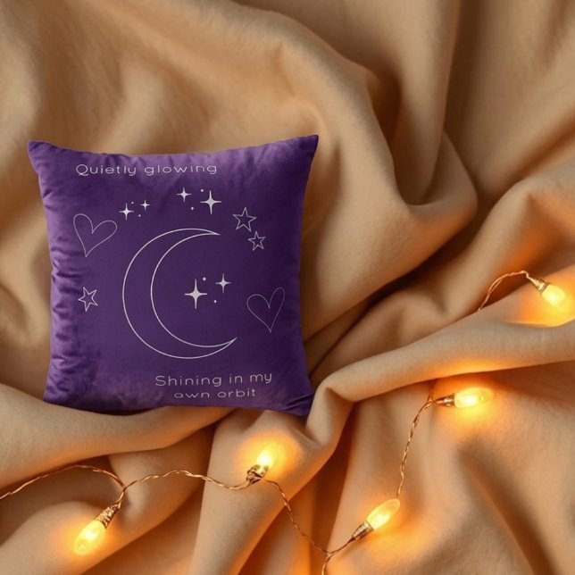 Personalised Line Art Celestial Throw Pillow (Creator Uploaded)
