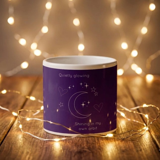Personalised Line Art Purple Espresso Mug (Creator Uploaded)