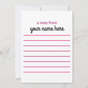 Personalised Lined Notecards for Girls
