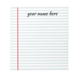 Personalised Lined Notepad