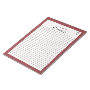 Personalised Lined Notepad