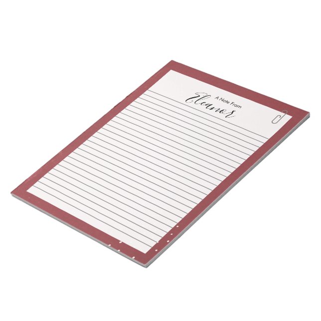 Personalised Lined   Notepad (Angled)