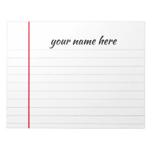 Personalised Lined Notepad