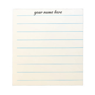 Personalised Lined Notepad