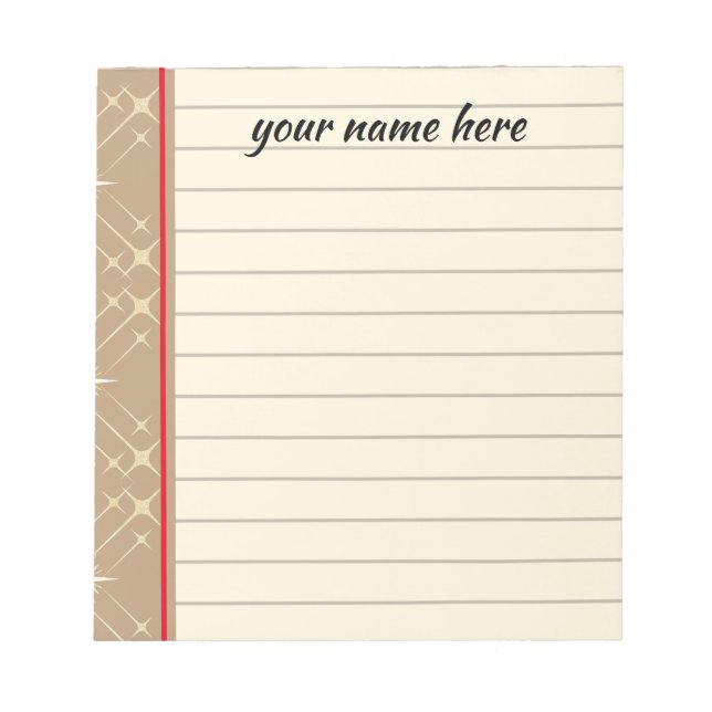 Personalised Lined Notepad (Front)