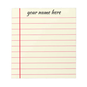 Personalised Lined Notepad