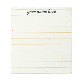 Personalised Lined Notepad