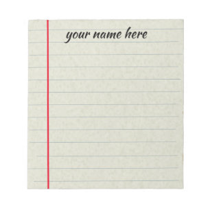 Personalised Lined Notepad