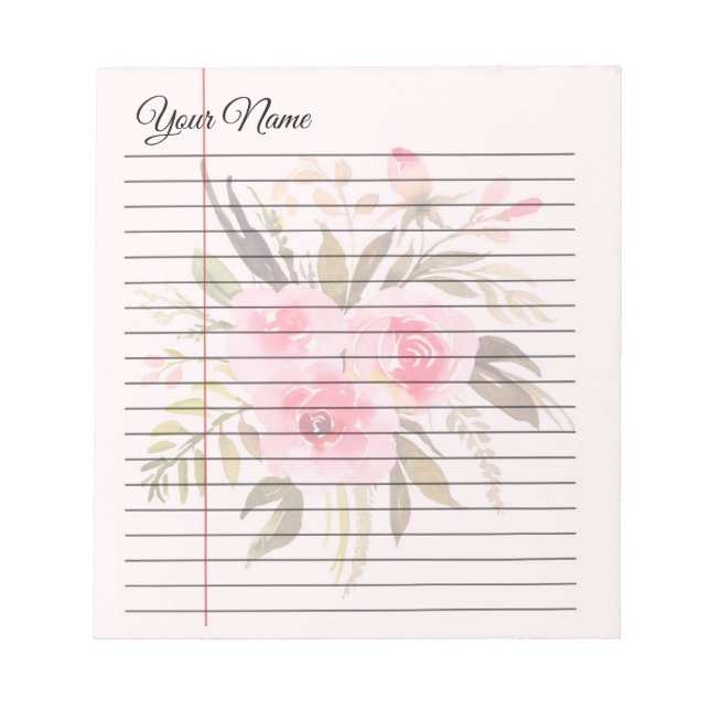 Personalised Lined Notepad (Front)