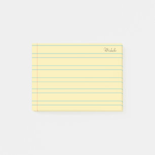 Personalised Lined School Notebook Paper Post-it Notes