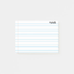  Personalised Lined School Notebook Paper Post-it Notes
