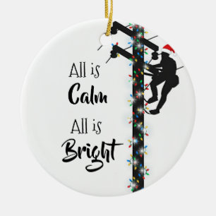 Personalised Lineman/Linemen Christmas Ornament